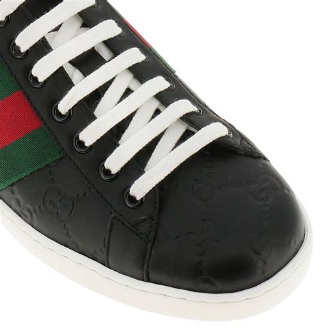 black gucci sneakers men|authentic Gucci sneakers for men.